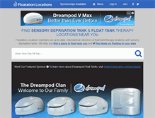 Tablet Screenshot of floatationlocations.com
